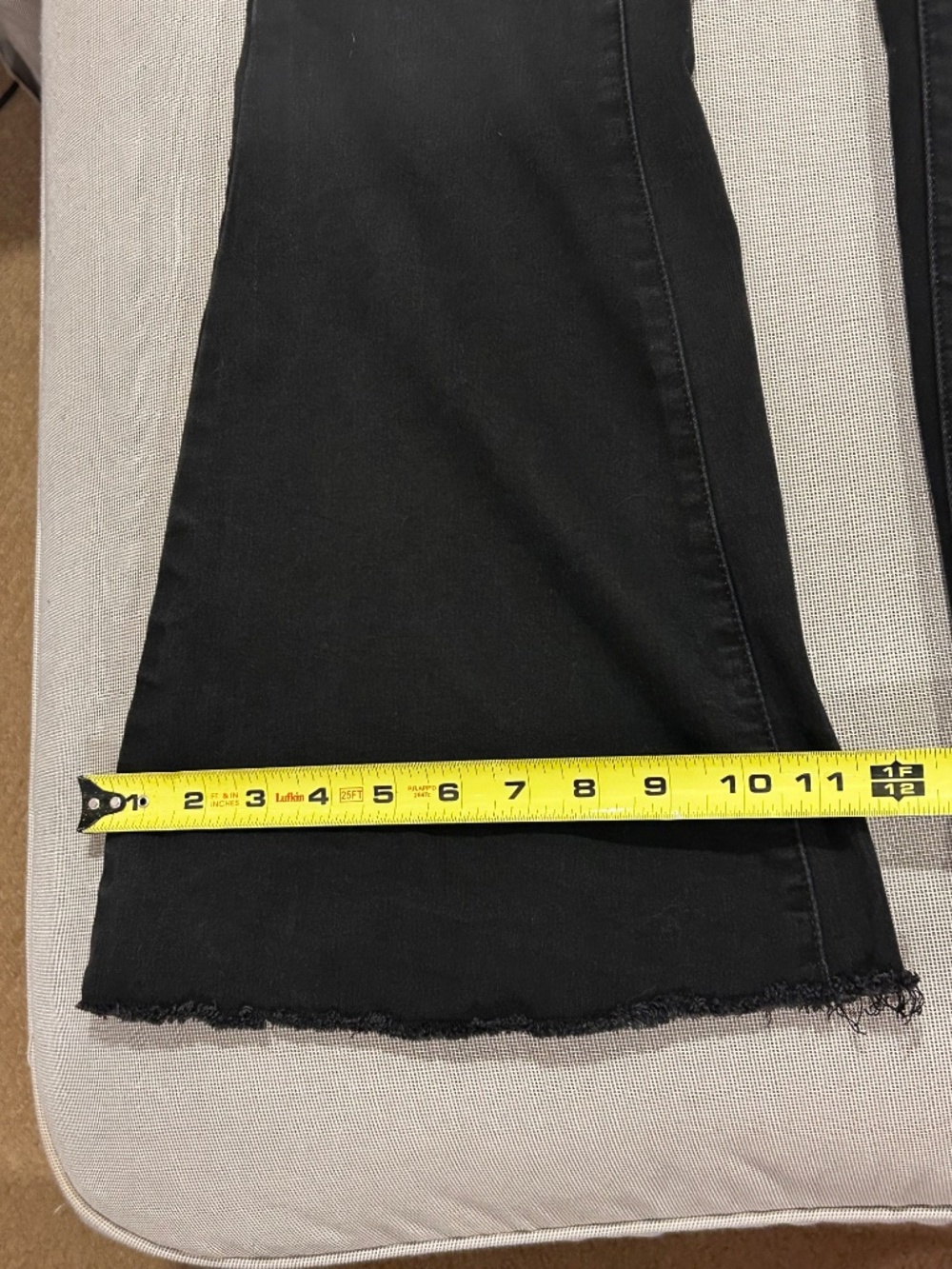 We The Free Extreme Flare High Rise Raw Hem Jeans Black - Picture 8 of 12